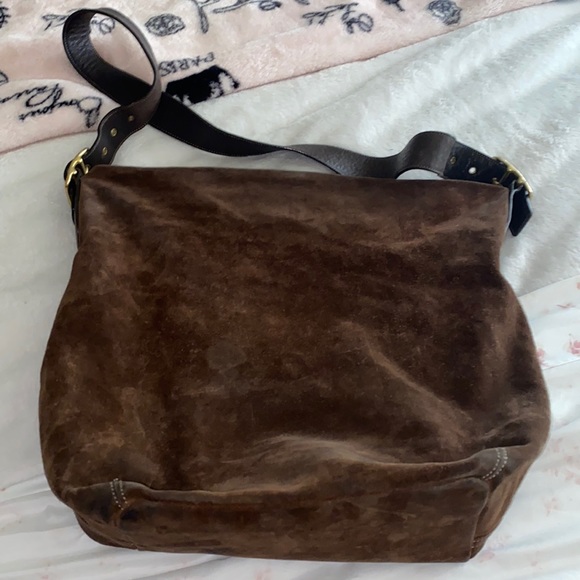 Coach and Four Handbags - Coach vintage suede with leather strap purse.